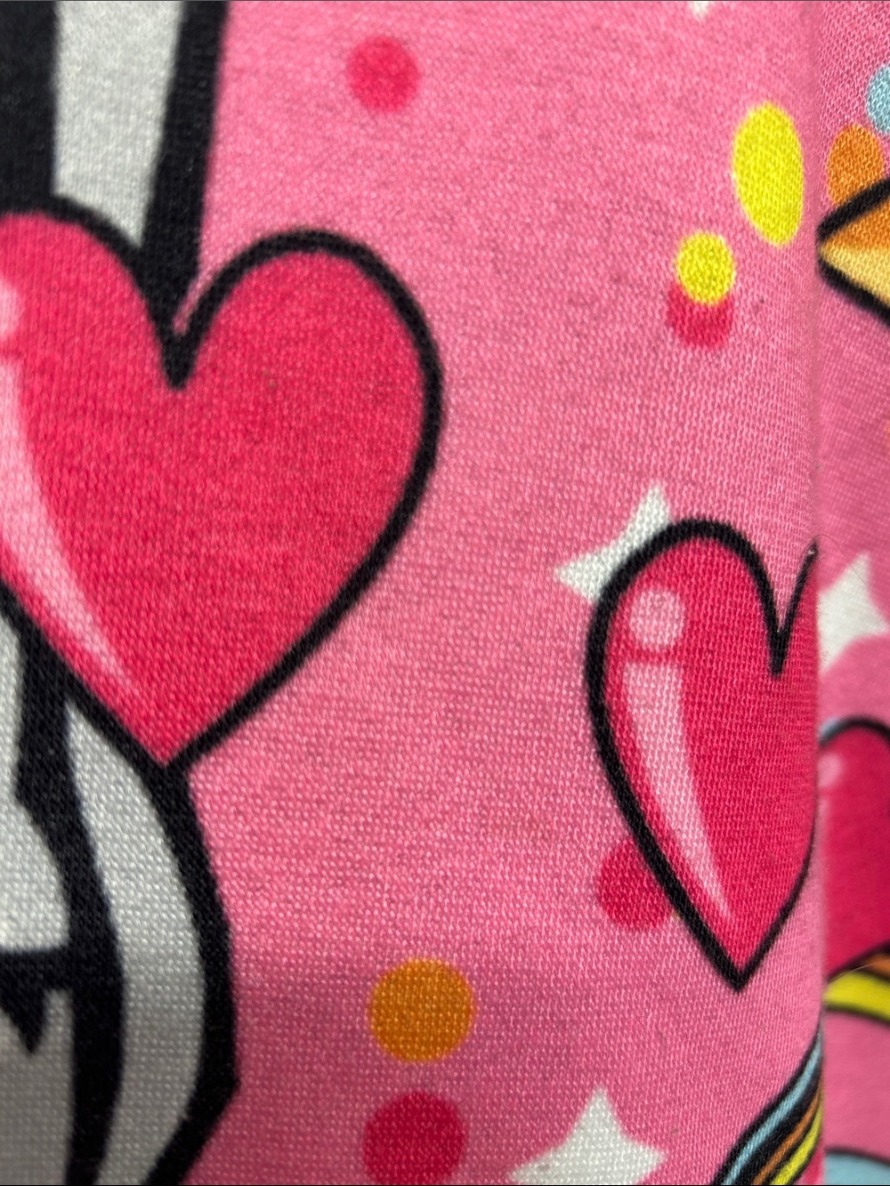 Unicorn Graphic Crewneck Sweatshirt - Bright Pink & Yellow xs - Picture 3 of 6